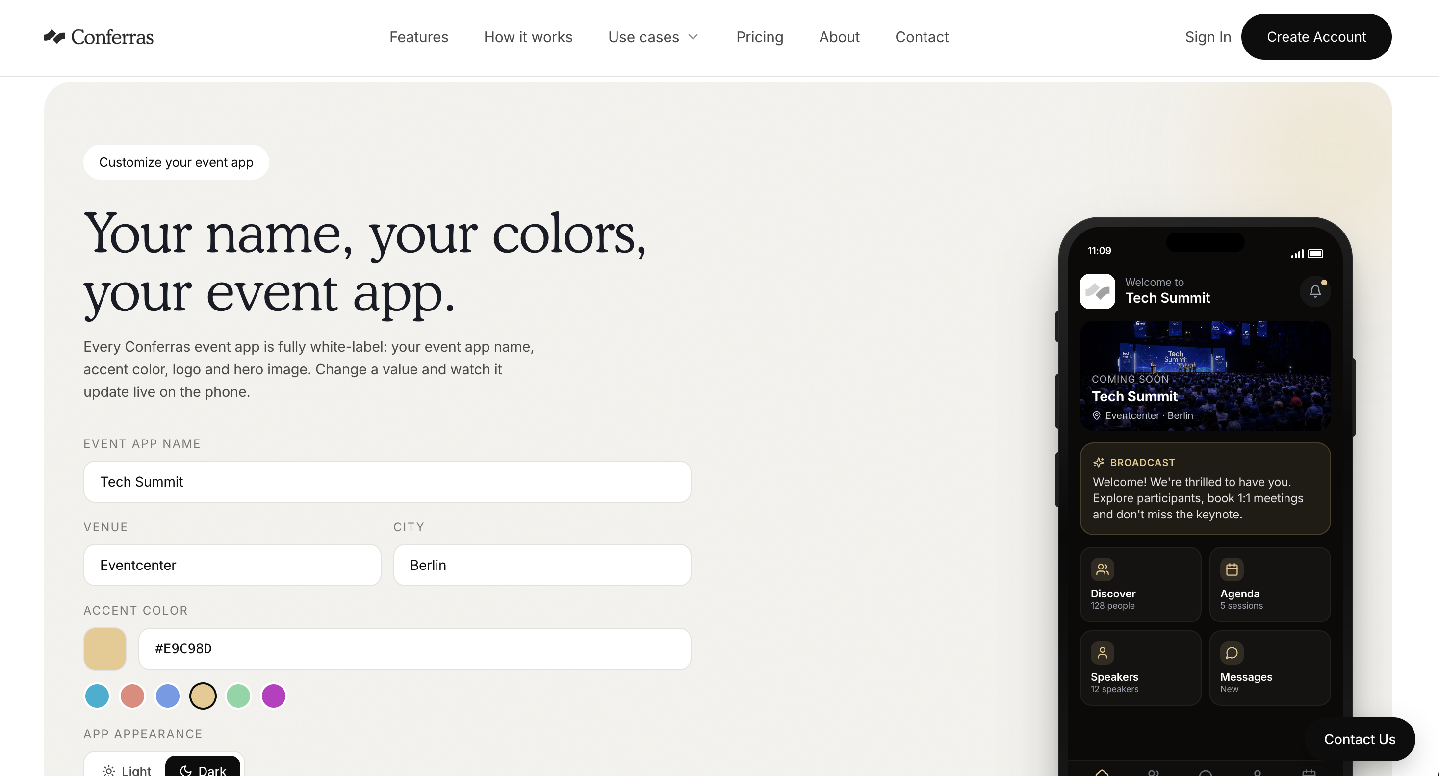 Conferras Website best event matchmaking app